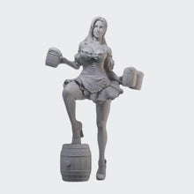 Load image into Gallery viewer, German Beer Girl Unpainted Resin Figure 1/24 Scale Unassembled Model