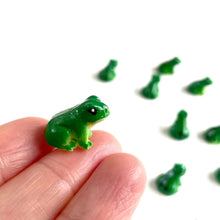 Load image into Gallery viewer, 5/10 pcs Miniature Green Frog Figure Model DIY Scenery Dollhouse Landscape Fairy Garden Accessories Terrarium Diorama Craft Supplies