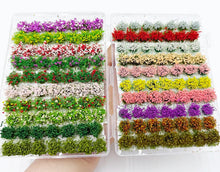 Load image into Gallery viewer, 98pcs Miniature Flower Grass Tufts Mixed Colors 8mm Model Diorama Scenery Railway Wargame Terrain DIY Landscape Supply