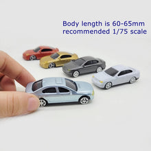 Load image into Gallery viewer, Miniature Model Cars Assortment 1:75–1:200 Scale for Dioramas, Model Railway Layouts, Architecture Scenes (30pcs)