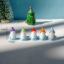 Load image into Gallery viewer, 10pcs Mini Resin Dwarfs Christmas Gnome Miniature Figurines for Fairy Garden, Terrarium, Dollhouse, Bonsai, DIY Crafts & Holiday Decorations
