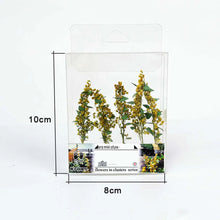 Load image into Gallery viewer, 5pcs Miniature Flowering Plants for HO Scale Diorama, Dollhouse, Terrarium Craft Supplies