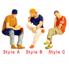 Load image into Gallery viewer, Miniature Sitting Boy Young People Figure 1:64 Model Sand Table Layout Building Street Landscape Fairy Garden Accessories Diorama Supplies