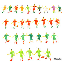 Load image into Gallery viewer, 20 pcs Miniature Football Soccer Players Sports People Figure 1/75 1/50 Scale Models Football Game Scene Layout Accessories Diorama Supplies