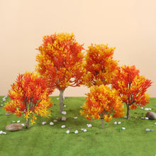 Load image into Gallery viewer, 4 pcs Mixed Miniature Maple Tree Model Train Railway Accessories DIY Scenery Fairy Garden Landscape Terrarium Diorama Craft Supplies