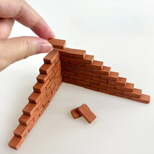 Load image into Gallery viewer, 100pcs Miniature Bricks for Dollhouse Building, DIY Model House Wall Materials, Terracotta Construction Blocks