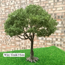 Load image into Gallery viewer, 10/15cm Miniature Green Wire Tree Model Train Railway Scenery Dollhouse Fairy Garden Scenery Landscape Terrarium Diorama Craft Supplies