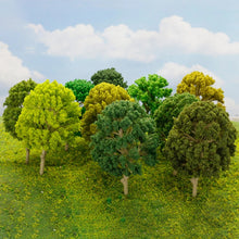 Load image into Gallery viewer, 10pcs 4.5cm Model Trees for Diorama, HO Scale Train Scenery, Miniature Landscape, Railway Layout, Sand Table, Craft Scene Supplies