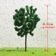 Load image into Gallery viewer, 20 pcs 6.5cm Miniature Green Tree Model Iron Wire Trunk HO Scale 1:87 Train Railway Scene Accessories Terrarium Diorama Craft Supplies