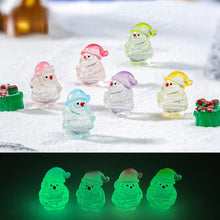 Load image into Gallery viewer, 30pcs Mini Santa Claus Figurines, Glow in Dark Luminous Resin Christmas Miniatures, Fairy Garden Decor, DIY Craft, Holiday Yard Decoration