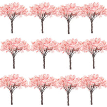 Load image into Gallery viewer, 5/10 pcs Miniature Sakura Cherry Blossom Wire Tree Model Railway Layout Accessories DIY Landscape Dollhouse Terrarium Diorama Craft Supplies
