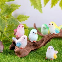 Load image into Gallery viewer, 8 pcs Miniature Cute Sparrow Bird Animal Resin Figure Models Toys Landscape Garden Scenery Layout Scene Accessories Diorama Supplies
