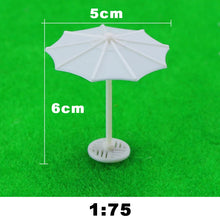 Load image into Gallery viewer, 10pcs Miniature Parasol Model 1:75/100/150/200 Scale Beach Umbrellas for Diorama Architecture Layout Railway Scenery Building Craft Supply