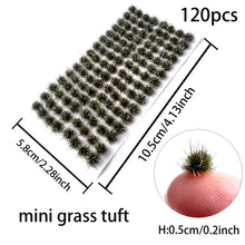 Load image into Gallery viewer, 120pcs 5mm Static Grass Tufts Miniature Scenery for Dioramas Railway Wargaming Dollhouse Fairy Garden and Terrariums