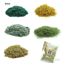 Load image into Gallery viewer, 30g 3mm Miniature Nylon Static Grass Powder Model Train Railway Accessories DIY Scenery Landscape Dollhouse Terrarium Diorama Craft Supplies