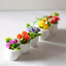 Load image into Gallery viewer, 5pcs Mini Flower Pots Bonsai Potted Plants for Dollhouse Decor, Fairy Garden, DIY Diorama, Home, Car, Party Favors, Christmas Gifts