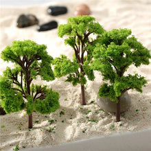 Load image into Gallery viewer, Miniature Green Tree Models 4cm Diorama & Railway Scenery Landscape Craft Supplies (10pcs)