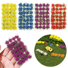 Load image into Gallery viewer, 28pcs/box Miniature Wild Flower Cluster Grass Tufts Models Sand Table Dollhouse Fairy Garden Landscape Terrarium Diorama Craft Supplies