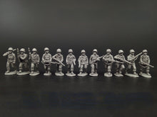 Load image into Gallery viewer, WWII US Army Walking Infantry 12 Soldiers Set Miniature Unpainted Resin Figure 1/72 Scale Unassembled Model