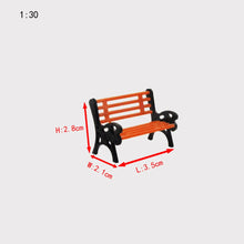 Load image into Gallery viewer, 10pcs 1:30/50/75/100/150 Scale Miniature Park Bench Chairs for Diorama Scenes, Model Railway Layouts, Garden and Architecture Craft Projects