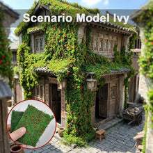 Load image into Gallery viewer, Miniature Ivy Vine Scenery Mat for Diorama Artificial Climbing Plant Model Railway Landscape Grass