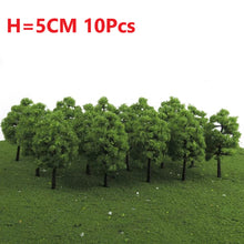 Load image into Gallery viewer, 10pcs Miniature Model Trees 5cm for Train Railroad Layout Diorama Landscape Scenery Craft Supplies