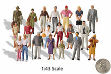 Load image into Gallery viewer, 20pcs Miniature People Figures, O Scale 1:43 Model Railway Diorama Supplies