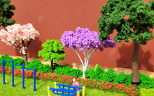 Load image into Gallery viewer, 2 pcs 6.5cm Miniature Sakura Cherry Blossom Model Trees for DIY Diorama, Dollhouse, Train Layout, Architectural Models, and Craft Projects