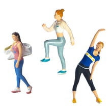 Load image into Gallery viewer, Miniature Fitness Woman People Figure 1:64 Models S Scale Landscape Building Scenery Layout Scene Accessories Diorama Supplies