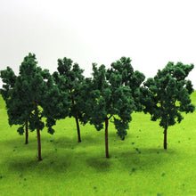 Load image into Gallery viewer, 10 pcs 12cm Miniature Green Tree Model Iron Wire Trunk O Scale 1:50 Train Railway Scene Accessories Terrarium Diorama Craft Supplies