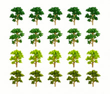 Load image into Gallery viewer, 20pcs Mixed Miniature Model Trees 5.5cm HO N Scale, Diorama Scenery, Railway Craft Supplies