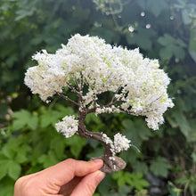 Load image into Gallery viewer, 8/10/15cm Miniature White Cherry Blossom Wire Tree Model for DIY Diorama, Fairy Garden, Dollhouse, Scenery, Landscape Craft Supplies