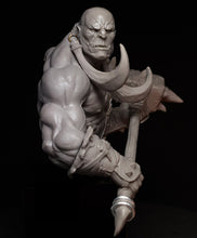 Load image into Gallery viewer, Orc Monster Warrior Drogor Unpainted Resin Bust Figure 1/10 Scale Unassembled Model