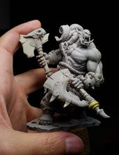 Load image into Gallery viewer, Orc Monster Warrior Unpainted Resin Figure 1/24 Scale Unassembled Model