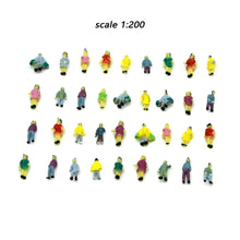 Load image into Gallery viewer, 25 pcs 1:100/150/200/300 Miniature People Passenger Figure Models Train Railway Scenery DIY Building Layout Accessories Diorama Supplies