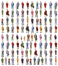 Load image into Gallery viewer, 100 pcs Miniature Standing Passenger People 1:43 Figure O Scale Model Train Railway Scene Landscape Accessories Diorama Supplies