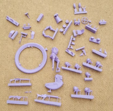 Load image into Gallery viewer, WWII Military Motorcycle Monowheel Soldier Unpainted Resin Figure 1/35 Scale Unassembled Model