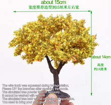 Load image into Gallery viewer, 10/15cm Miniature Yellow Autumn Wire Tree Model Railway Layout Accessories DIY Landscape Dollhouse Terrarium Diorama Craft Supplies