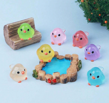 Load image into Gallery viewer, 20pcs Mini Resin Birds & Animals Glow in the Dark Tiny Luminous Figurines for Fairy Garden, Terrarium, Micro Landscape Crafts