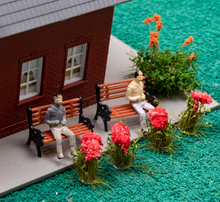 Load image into Gallery viewer, 10pcs 1:30/50/75/100/150 Scale Miniature Park Bench Chairs for Diorama Scenes, Model Railway Layouts, Garden and Architecture Craft Projects