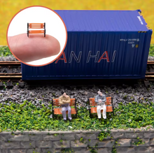 Load image into Gallery viewer, 10pcs 1:30/50/75/100/150 Scale Miniature Park Bench Chairs for Diorama Scenes, Model Railway Layouts, Garden and Architecture Craft Projects