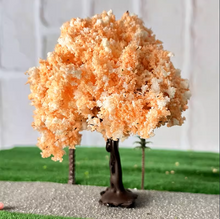 Load image into Gallery viewer, Miniature Orange Flower Tree Model 10/15/20/25cm, DIY Dollhouse Scenery