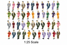 Load image into Gallery viewer, 50pcs Miniature People Sitting Figures G Scale 1:25 for Railway Diorama Layout Model Scene