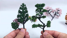Load image into Gallery viewer, 20pcs Mixed Miniature Model Trees HO Scale, Diorama, Railway Scenery, Terrain, Craft Supplies