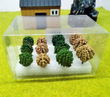 Load image into Gallery viewer, 12 pcs Miniature Shrubs Trees Vegetation Model Train Railway Accessories DIY Scenery Landscape Dollhouse Terrarium Diorama Craft Supplies
