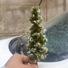 Load image into Gallery viewer, 14/20cm Miniature Snowy Cedar Tree model DIY Sand Table Train Railway Scenery Fairy Garden Landscape Terrarium Diorama Craft Supplies