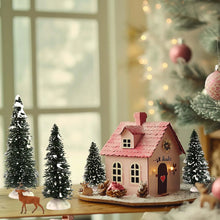 Load image into Gallery viewer, 20 pcs Miniature Snowy Pine Tree Model with Base HO TT N Z Scale Train Railway Scene Accessories Terrarium Christmas Diorama Craft Supplies