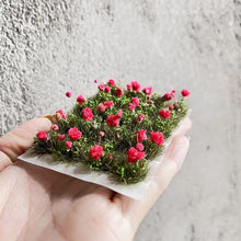 Load image into Gallery viewer, 20 pcs Miniature Rose Flower Cluster Grass Models Train Railway Accessories DIY Scenery Landscape Dollhouse Terrarium Diorama Craft Supplies