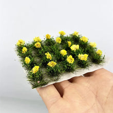 Load image into Gallery viewer, 20 pcs Miniature Rose Flower Cluster Grass Models Train Railway Accessories DIY Scenery Landscape Dollhouse Terrarium Diorama Craft Supplies