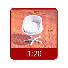 Load image into Gallery viewer, Miniature Office Chair Models 1:30 Scale Unpainted Plastic Parts for Diorama Dollhouse Craft Supplies (5pcs)